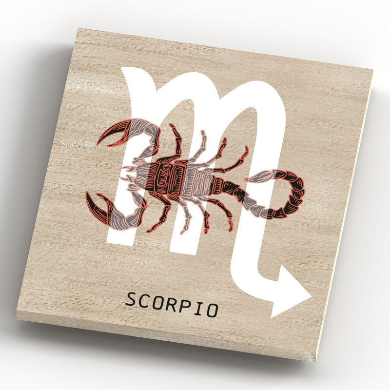 Kana Zodiac Scorpio - Print on Wood