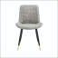 Chaise de salle à manger en tissu Grey Tech avec pieds dorés - ensemble de 4-129041921-129041919-129041918