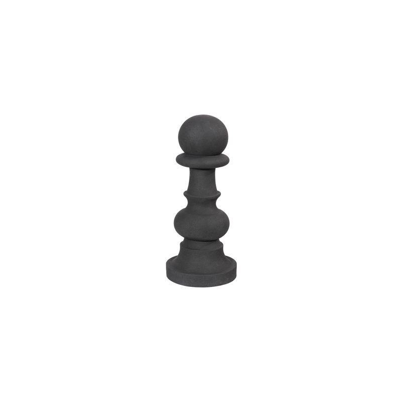 Black Resin Outdoor Pawn Chess Sculpture