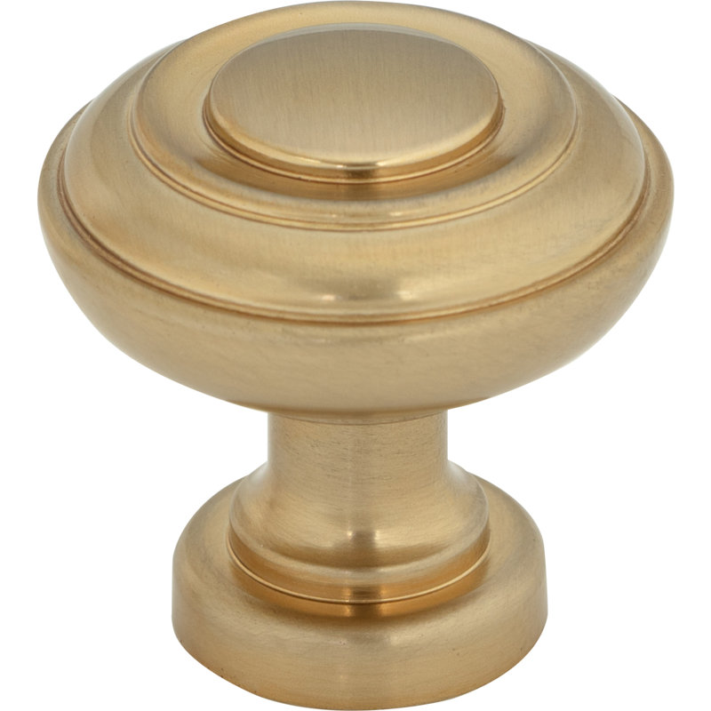 Honey Bronze Round Mushroom Cabinet Knob with Mounting Hardware