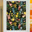 Impression sur toile tendue, "fleurs et oiseau" v-20179610-72670492-72670498