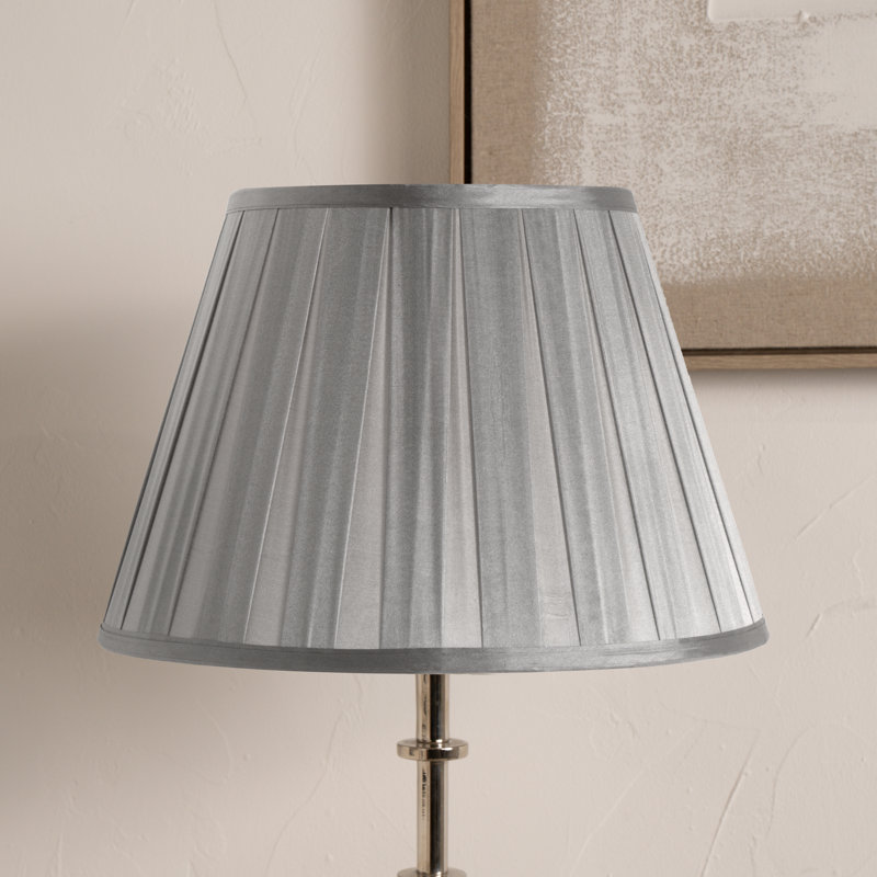 Maya Silk Empire Lamp Shade ( Uno ), Grey, 23cm H x 35cm W x 35cm D
