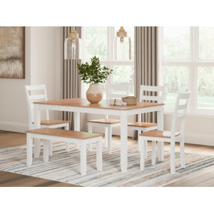 Dining Table with Chair and Bench Seats 6 Kitchen & Dining Room Sets ...
