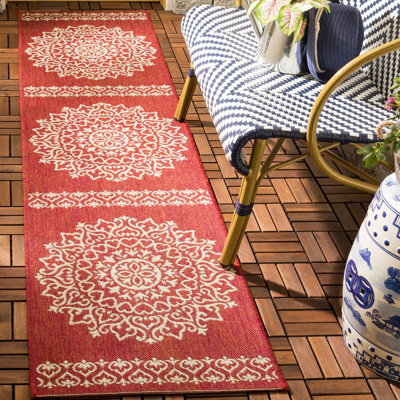 Situ Damask Hand Hooked Indoor / Outdoor Area Rug