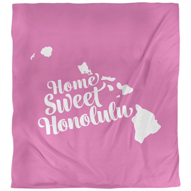 Housse de couette honolulu hawaii, Microfibre, Housse de couette pour grand lit, Rose