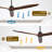 72" Large Modern Solid Wood 3-Blade Indoor Ceiling Fan with Remote Control-740353689