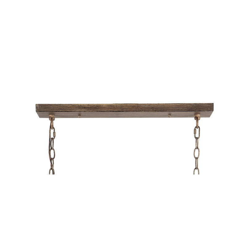 Luminaire suspendu rectangulaire à 5 lumières pour îlot de cuisine thecle