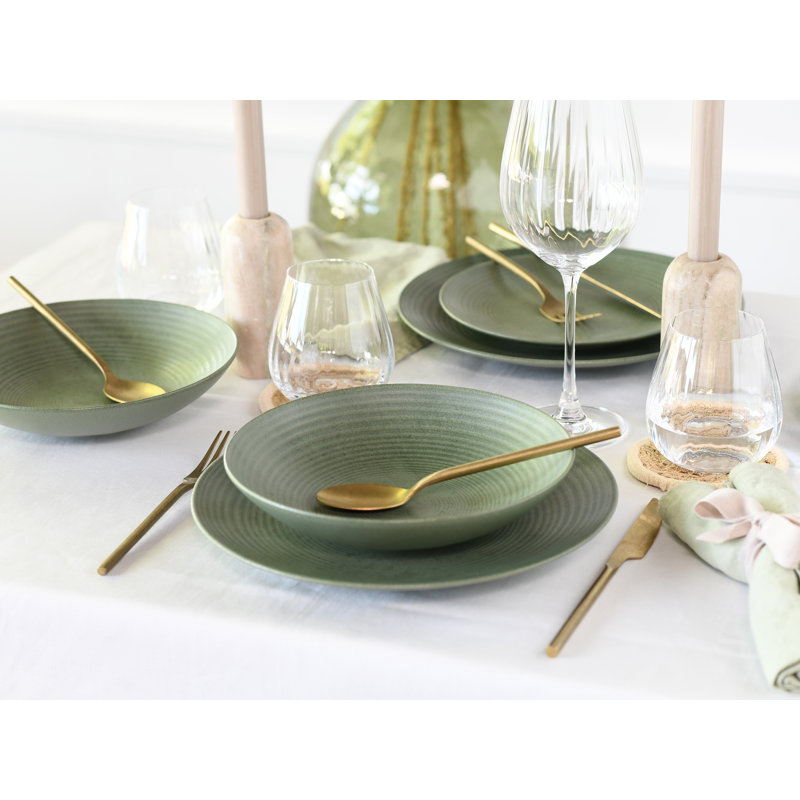 Catania Eukalyptus 12 Piece Dinnerware Set, Service for 4