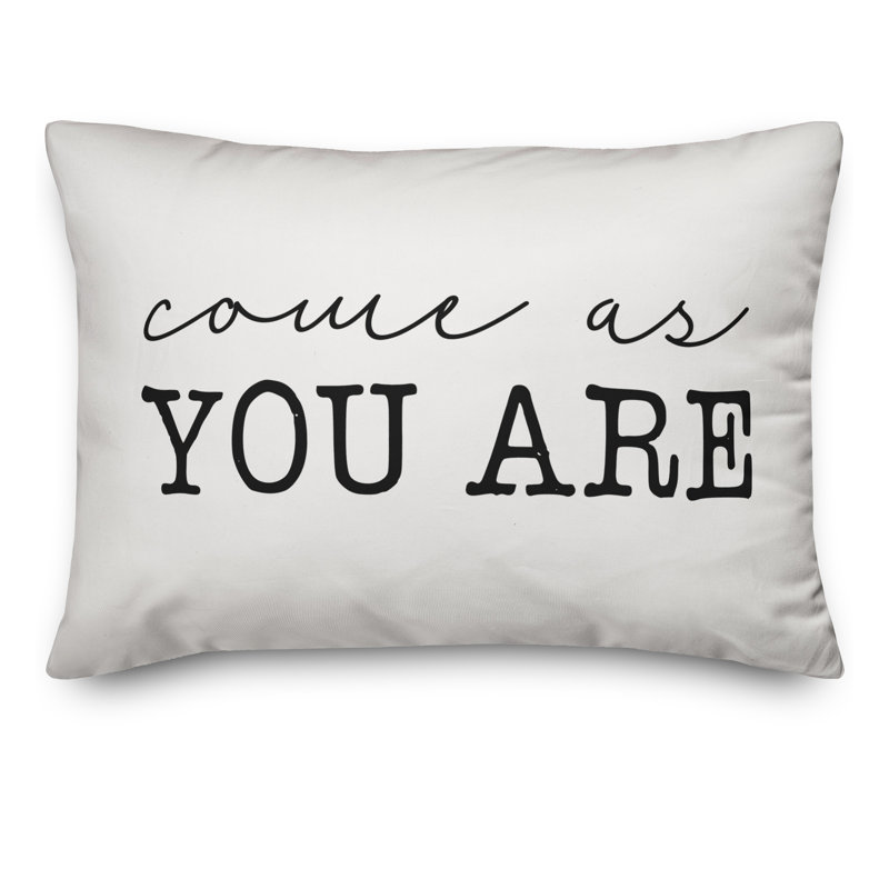 Housse et insert de coussin lombaire intérieur / extérieur Come as You are, Blanc cassé / noir