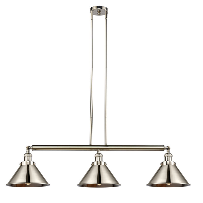 Lengby 3 - Light Kitchen Island Pendant, LED, Polished Nickel, Polished Nickel