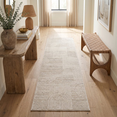 Tapis tapis d'intérieur moderne, beige crème.