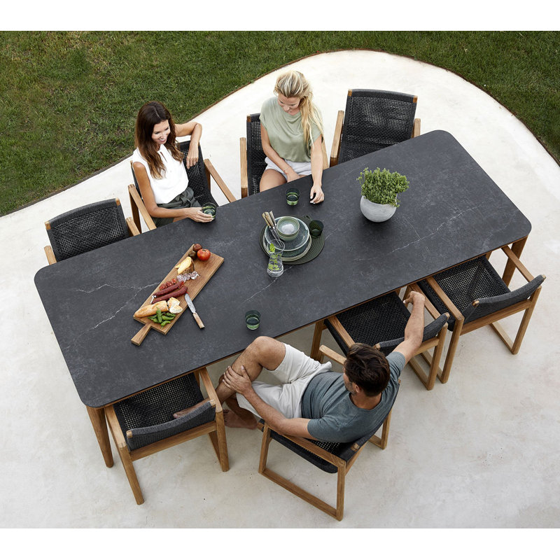 Aspect Outdoor Teak Dining Table, 39.4" W x 82.7" L x 28.4" H