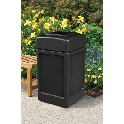 Plastic Open Outdoor Trash/Recycling Bins - 42 Gallons
