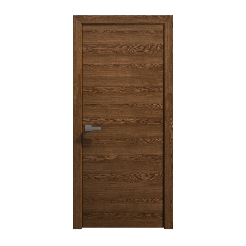Porte intérieure intérieure | Ego 5000 | Poignée simple à panneau régulier | Portes de salle de bain modernes, Chêne cognac