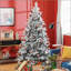 Arbre de Noël artificiel enneigé 6 pi avec 994 pointes, support en métal pliable, assemblage facile, arbre de Noël articulé pour la maison, le bureau, les Fêtes, vert-890058303