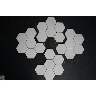 Bianco Dolomite 4 "hexagonal brillant