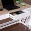 Modern Minimalist Office Desk with a Drawer, Trellis Styled Legs , Sturdy and Durable