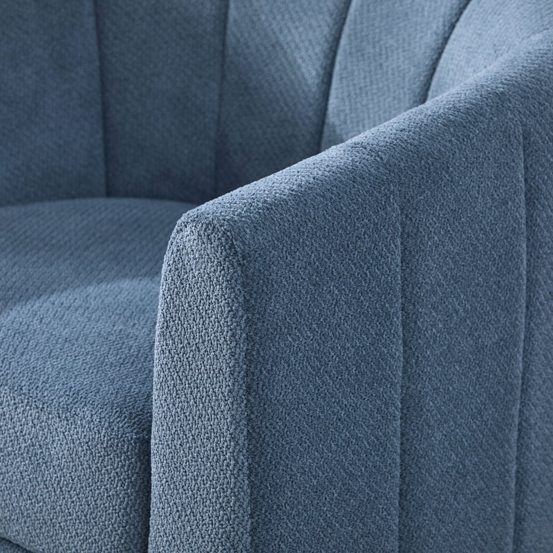 Canapé rembourré pivotant simple, Bleu