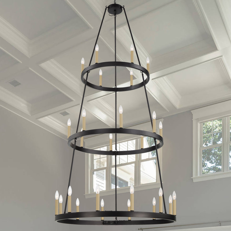 Lustre en forme de roue de bougie à 26 lumières Arthi
