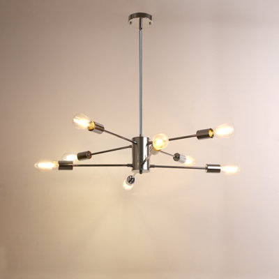 Lustre linéaire spoutnik moderne à 8 lumières Chare