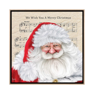 «We Wish You A Merry Christmas», reproduction d'art sur toile encadrée