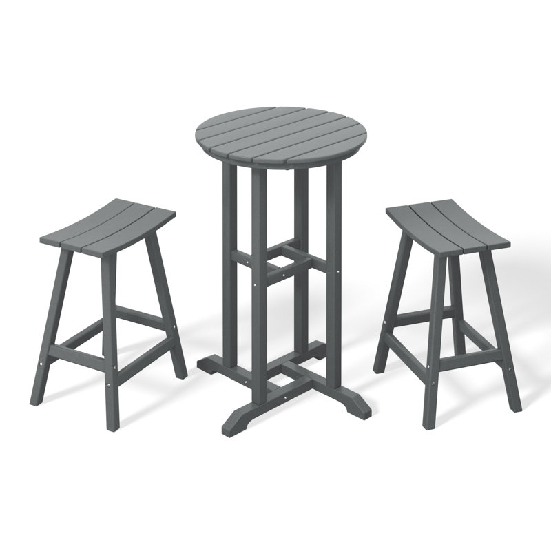 Tabouret de comptoir d'extérieur 24 po Laguna, Gris