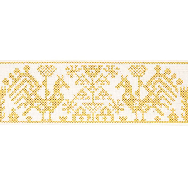 Tarpan Embroidered Tape, Yellow