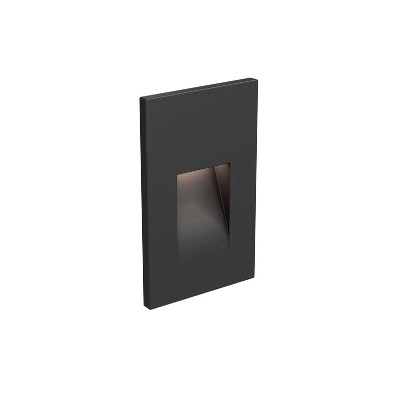 Echo Integrated LED Recessed Vertical Step Light, Black
