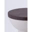 Table d'appoint en bois blanc et brun avec base en fer