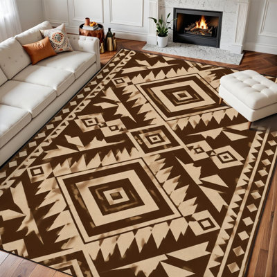 Faux Fur Abstract Rug