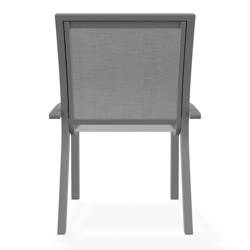 Kendall Outdoor Dining Chair, Graphite, Alloy Sunbrella®