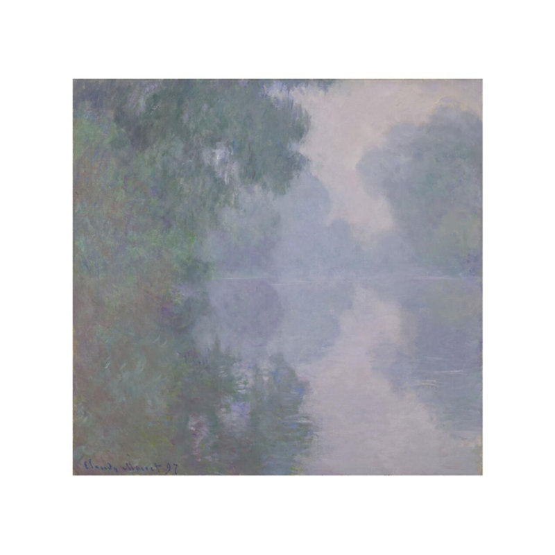 «The seine at Giverny Morning Mist» par Claude Monet - Estampe numérique, H 22 po x l 28 po