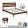 2-Pcs Jomar Bedroom Set – Solid Wood Platform Bed Frame & Matching Nightstand, Scandinavian Rustic, 800 lbs Capacity, No Box Spring Needed