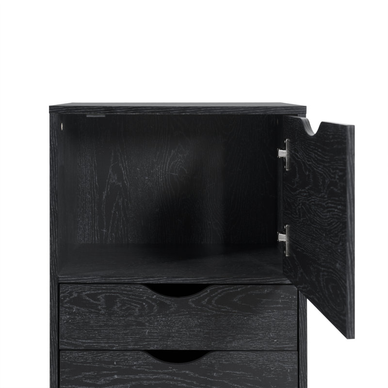 Armoire de rangement 6 tiroirs Inara, Gris foncé