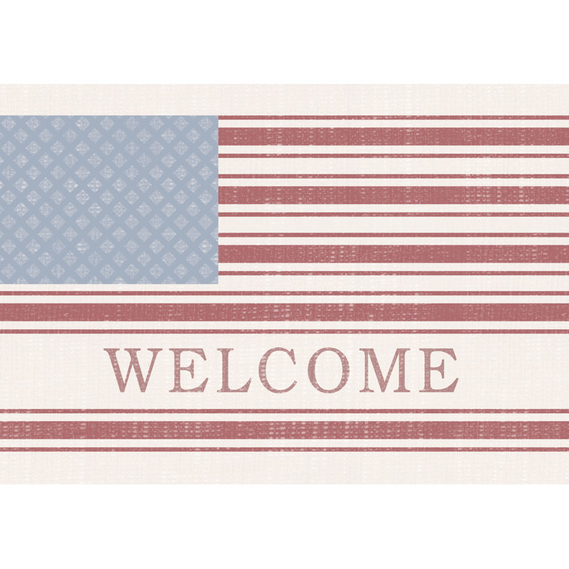 Welcome Linen Canvas - Wrapped Canvas Print, 91cm H x 61cm W x 3.8cm D