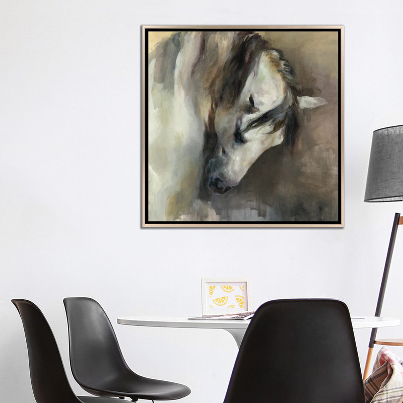 Classical Horse by Marilyn Hageman iCanvas, 37" H x 37" W x 1.5" D, Champagne Floater Frame Canvas