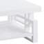 Table basse rectangulaire haute brillance blanche