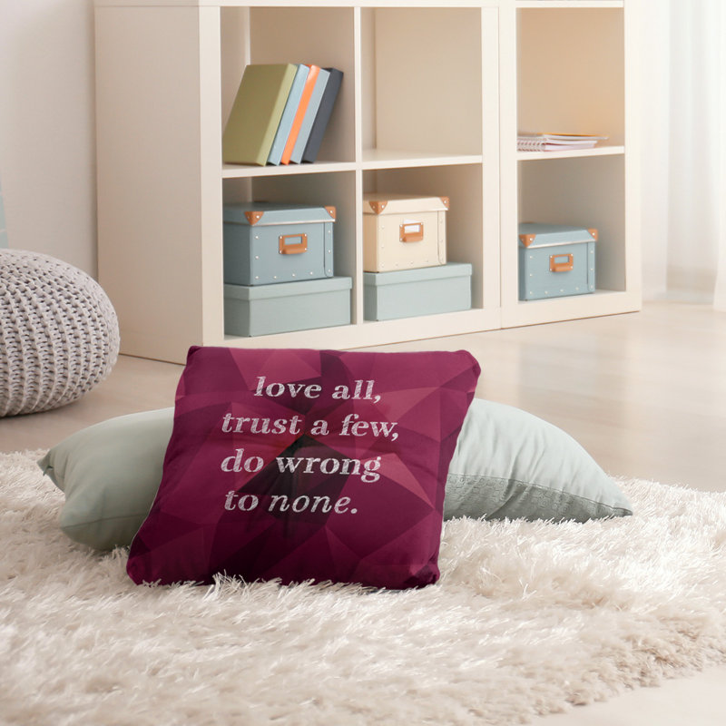 Coussin intérieur / extérieur Do No Wrong, H 26 po x l 26 po, Spinelle