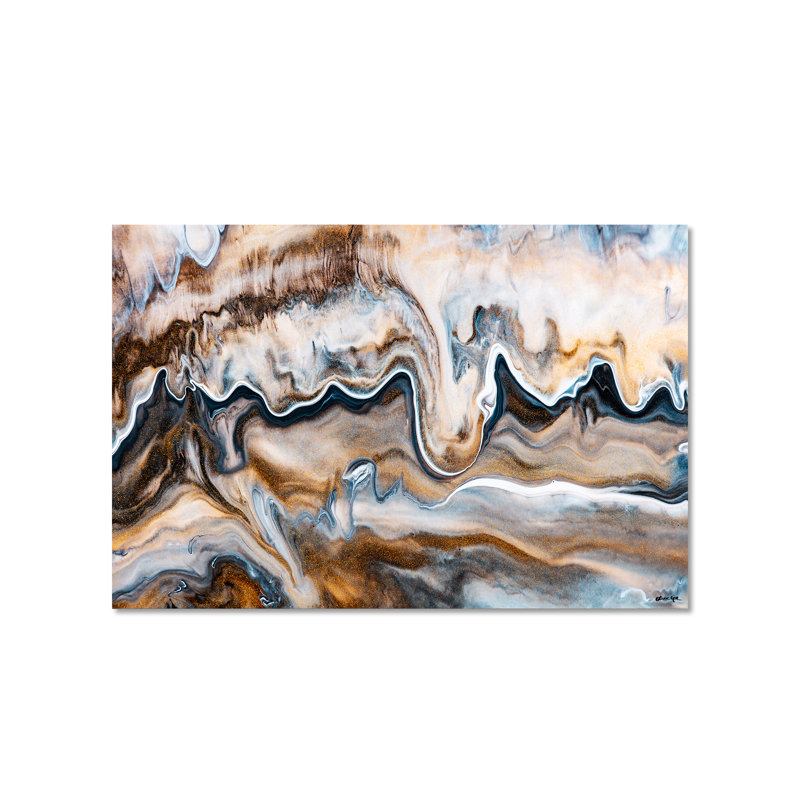 Copper and Blues Abstract