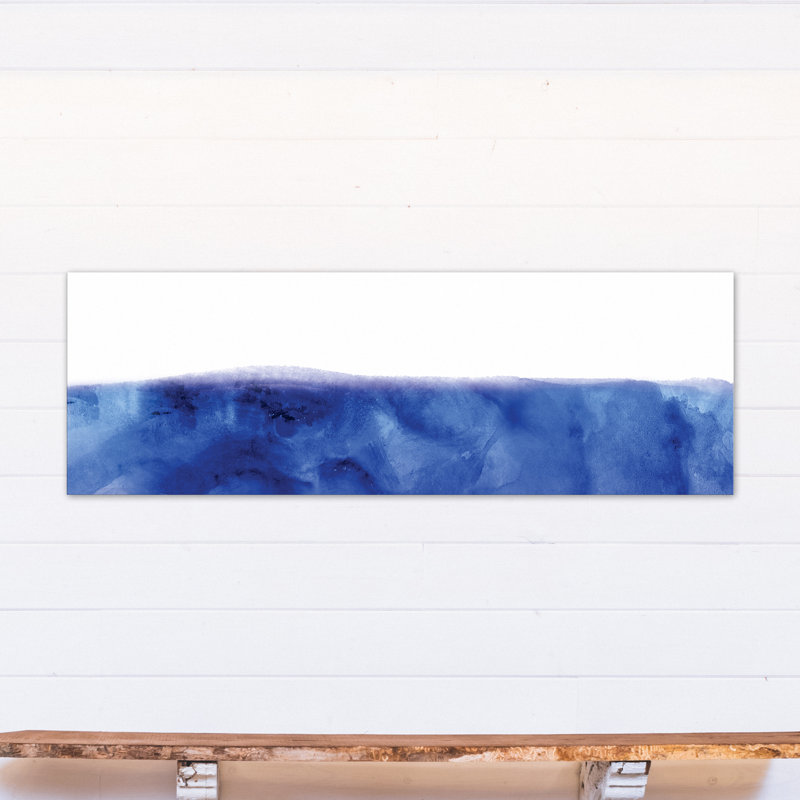 « bleu aquarelle demi-horizontal », impression sur toile