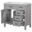 Meuble-lavabo simple 35,98 po avec plateau en céramique Makiya-1246983023