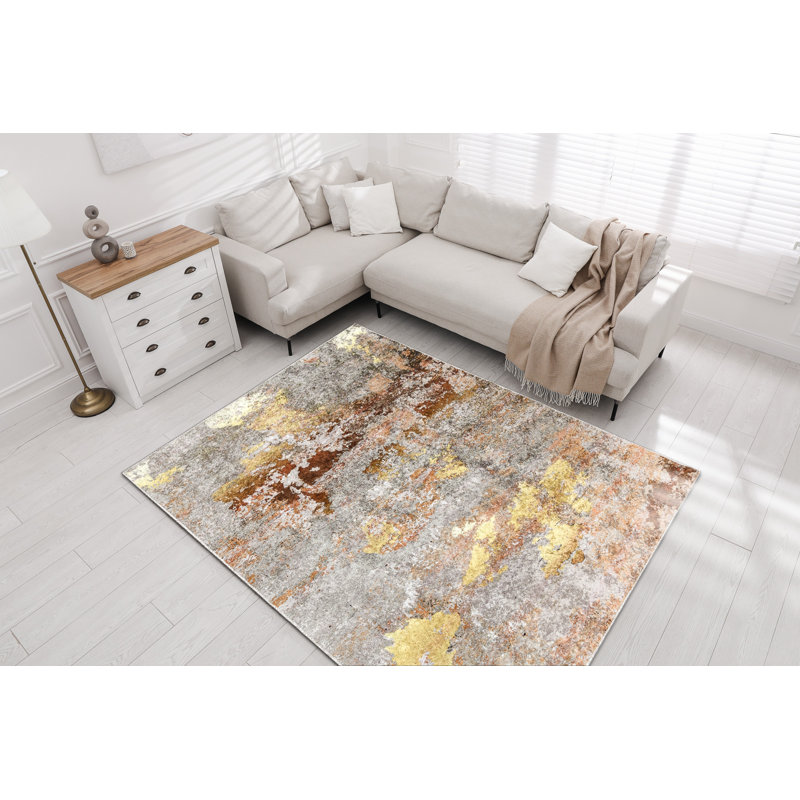 Miro Abstract Area Rug, Rectangle 80 x 150cm