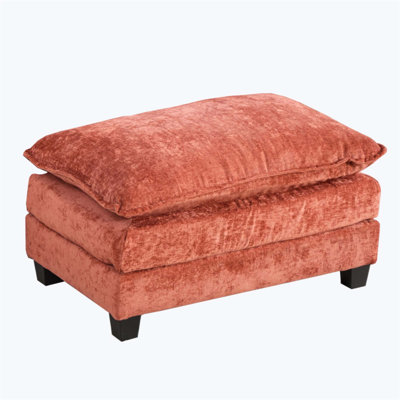 Cloud Ottoman, Modern Sectional Couch For Living Room And Bedroom, Comfy Double Layer Cushion, Breathable Chenille Fabric