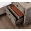 Table de chevet 3 pièces avec table de chevet en bois massif gris brossé