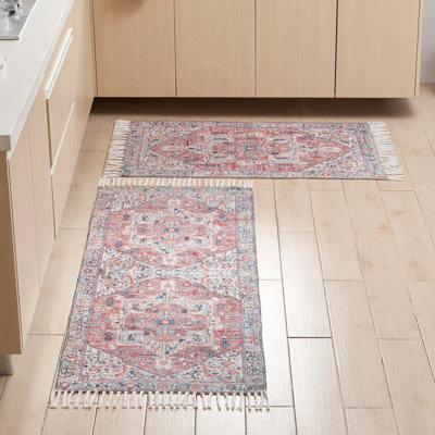 Jessica Simpson Azura Machine Washable Chenille Chindi Fringe Rugs 2-Piece
