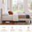 3 Piece Bedroom Furniture Set – Upholstered Full Size Platform Bed Frame With Adjustable Headboard & 2 Fabric Drawer Nightstands, Modern Bed With Nightstand Set, No Box Spring Needed-125368968-125368971