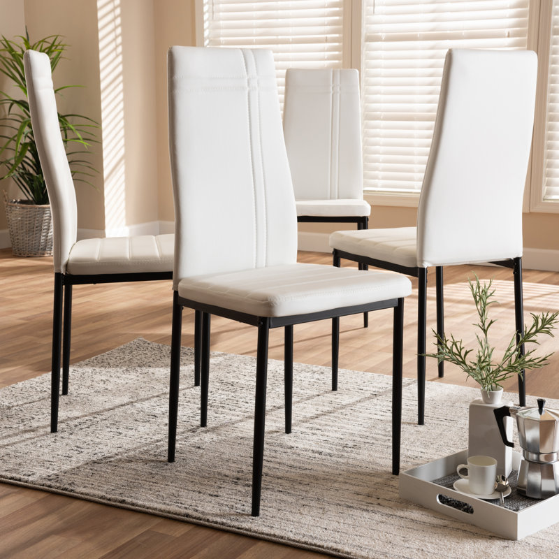 Chaise rembourrée Chavelle, blanc