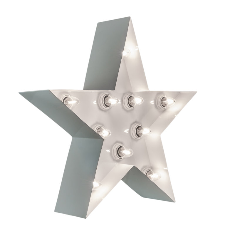 Metal Novelty Lamp, White