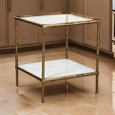 Broadhurst Glass Top End Table