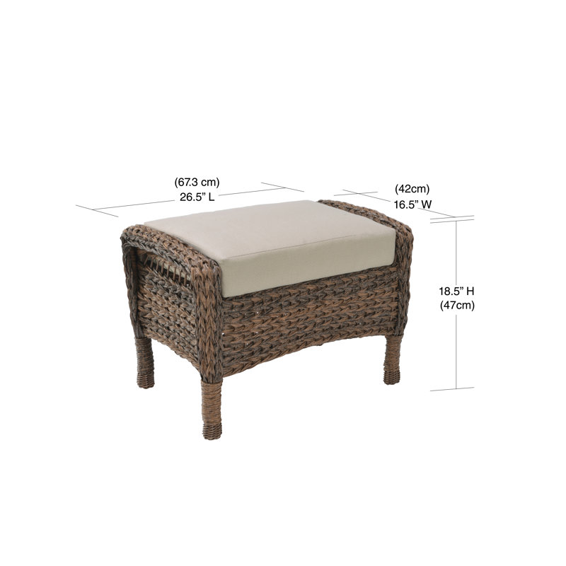 Widger Wicker Outdoor Ottoman